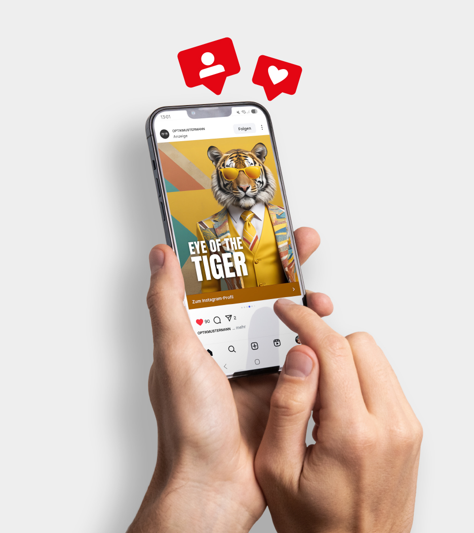 Optiker Marketing für Social Media Beiträge